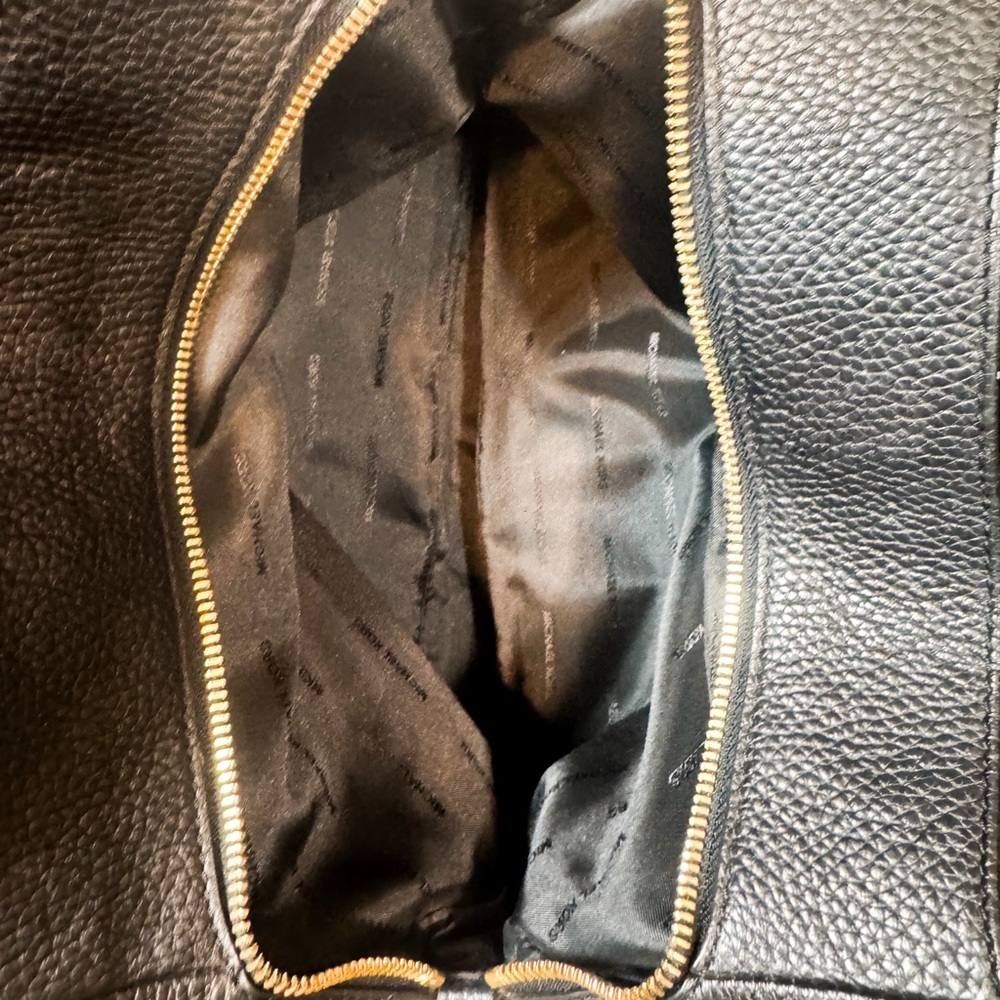 Michael Kors Black Shoulder Bag with Gold Accents - Picture 5 of 8